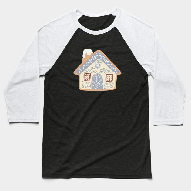 Gingerbread house Baseball T-Shirt by Flyingrabbit